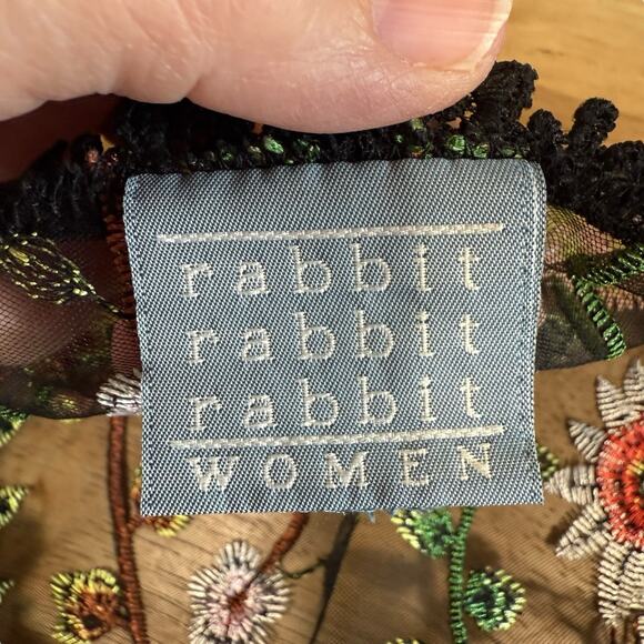 Rabbit Rabbit Rabbit Sheer Embroidered Floral Shrug Whimsigoth 4XL Darkfairy - Picture 6 of 11